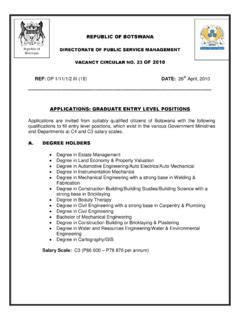 www.dpsm.gov.bw graduate registration forms